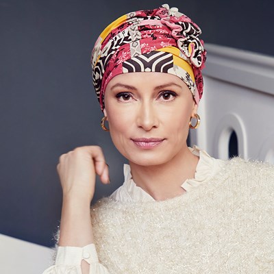 Krásna čiapka po chemoterapii, turban, šatka, rakovina, alopécia - taktrochainak.sk