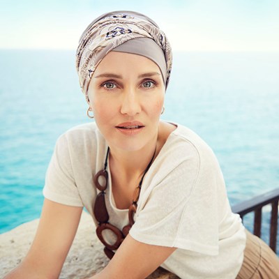 Turban po chemoterapii, onkočiapka pre ženy s rakovinou bez vlasov - taktrochainak.sk